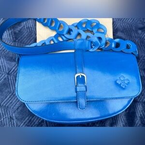 Patricia Nash Vilette Chainlink Shoulder Bag Blue